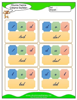 d sesi Hece Kartları